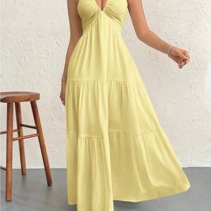 SHEIN Sunny Yellow Maxi Dress